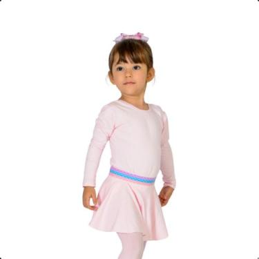 Imagem de Collant Ballet Clássico Infantil Body Bailarina Manga - Petit Sous Sus
