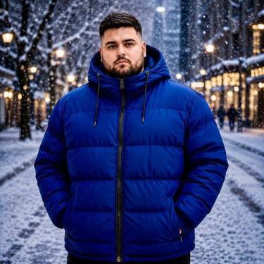 Imagem de Jaqueta Bobojaco Plus Size Masculina Impermeável Capuz Removível Blusa