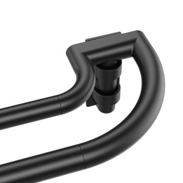 Imagem de Varão Duplo para Cortina ENJOYBASICS Ajustável 81-218 cm Preto