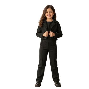 Imagem de Calça Infantil Conforto Cintura Alta Inverno Lisa - - anjo da mamãe, P