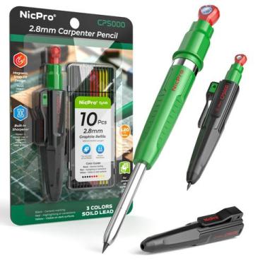 Imagem de Lápis de carpinteiro Nicpro CP5000 2,8 mm com apontador magnético