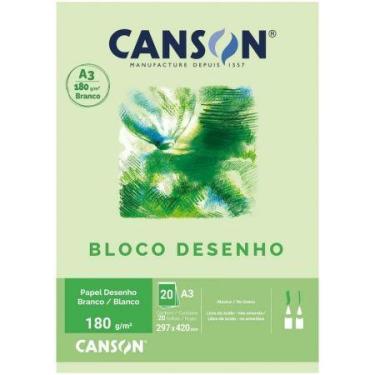 Imagem de Bloco desenho branco A3 180g - com 20 folhas - Canson