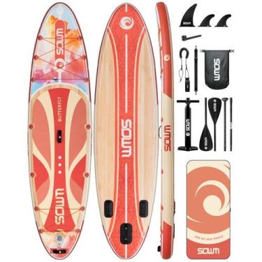 Imagem de Prancha de Stand Up Paddle SOWM 280x86x15cm Capacidade de 190kg Kit