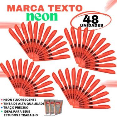 Imagem de 48 Unidades Marca Textos Vighs Neon, 48 unidades laranja