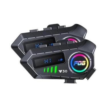 Imagem de Intercomunicador Bluetooth Para Capacete De Moto, Headset À Prova d'Ág