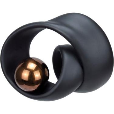 Imagem de Escultura Home&Co 18x24cm Resina Preto Decoração para Casa Sala e Ambi