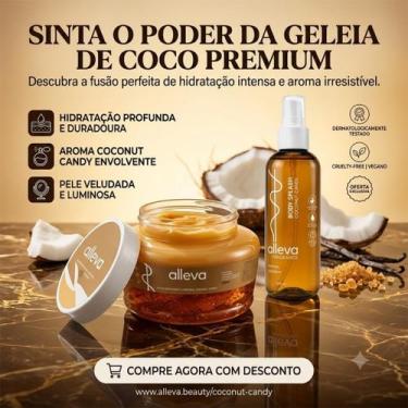 Imagem de Geleia Hidratante + Body Splash Alleva Coconut Candy 250ml + 200ml Pel