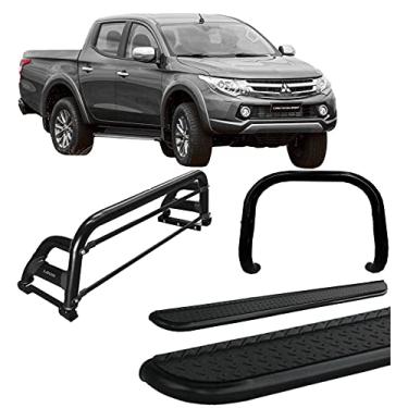 Imagem de Kit Quebra Mato+Estribo Chapa +Santo Anto H2 L200 a 20 Preto