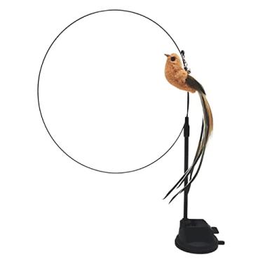 Imagem de FAKEME interativos de ventosa para Cat Teaser Catcher Exercitador com Campainha de de Gato para Exercício de, Pássaro amarelo