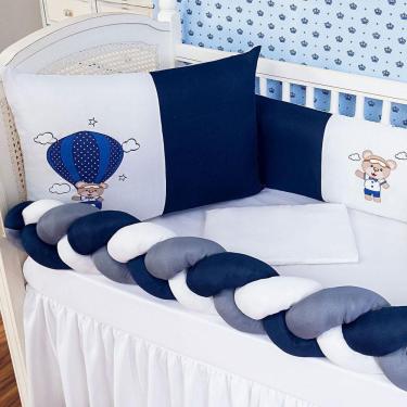 Imagem de Kit Protetor Berço Padrão Americano Ursinho Balão 6 Pçs