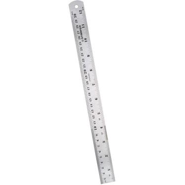 Imagem de Régua Inox Profissional Escolar Casa Trabalho 30 Cm Starfer