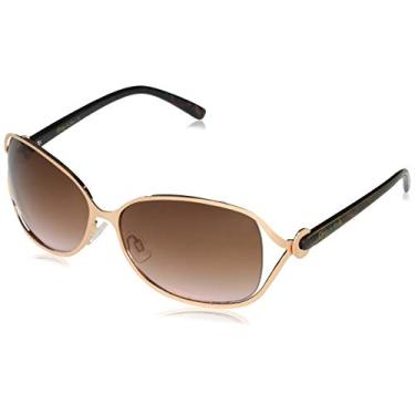 Imagem de Circus by Sam Edelman Women's CC183 Round Metal Semi-Rimless Vented Sunglasses with Stiched Etching Temple Detail and 100% UV Protection, Rose Gold, 60 mm