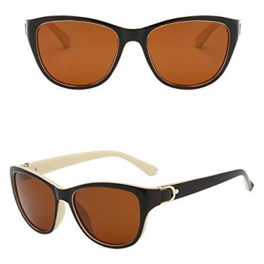 Imagem de Óculos de sol de luxo design olho de gato polarizados masculinos femininos elegantes óculos de sol femininos para condução Óculos de sol, C4, polarizados