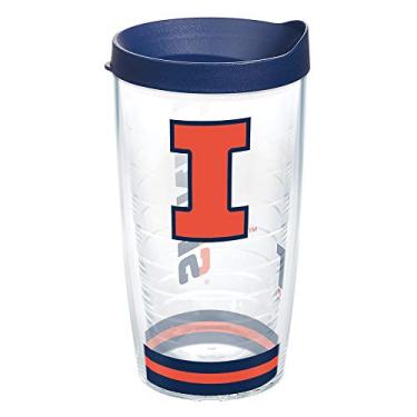 Imagem de Tervis Feito nos EUA com parede dupla University of Illinois Fighting Illini copo isolado mantém as bebidas frias e quentes, 473 ml, ártico