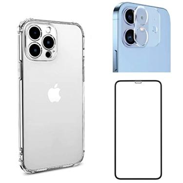 Imagem de Kit Capa Anti Impacto + Película 3D 9D + Película Câmera iPhone 8 11 13 Pro 14 Pro Max (iPhone 12 Pro Max)