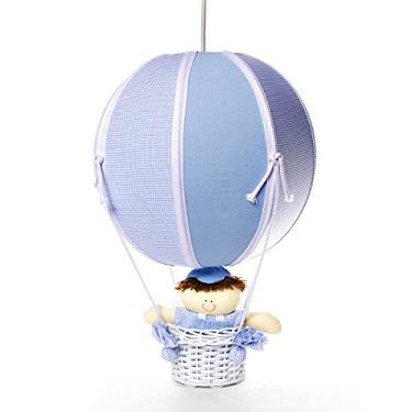 Imagem de Potinho de Mel Lustre Balão Bolinha, Azul, 27 cm