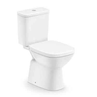 Imagem de Kit Bacia com Caixa, Assento Polipropileno com Queda Amortecida e Complementos de Instalação Debba Classic Roca Branco Brilhante