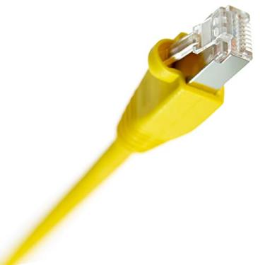 Imagem de Cabo de rede Ethernet blindado NTW Cat 6 Snagless preto -345-S6-001BK, Amarelo, 50' feet