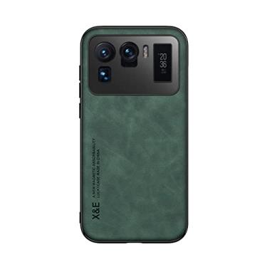 Imagem de Kepuch Silklike Capa para Xiaomi 11 Ultra - Case Placa de Metal Embutida para Xiaomi 11 Ultra - Verde
