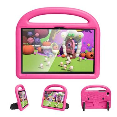 Imagem de LVSHANG Capa para tablet Samsung Galaxy 2020 A7 T500 / T505 10,4 Capa de silicone para crianças, à prova de choque, leve, à prova de quedas, com alça e suporte