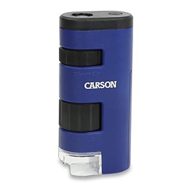 Imagem de Microscópio De Bolso MM-450 Carson Com Led E Ampliação 20x A 60x - Azul