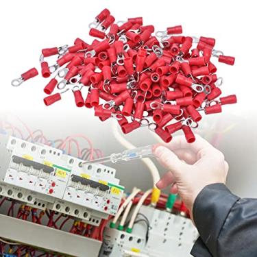 Imagem de Terminais de crimpagem pré-isolados Terminal de fio elétrico isolado da máquina 37A Max Vermelho AWG 14-12