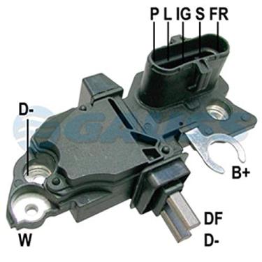 Imagem de Regulador Voltagem B12B Fh12 Fh16 Fh400 Fh440 Fh480 Fh520 Fm360 Fm400 Fm440 Fm480 Fm9 Nh12 BO F00M144119 F00M145246 Alternador BO 0124555009 0124555017 0124555020 0124555028 0124655103