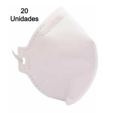 Imagem de Máscara Descartável Pff2 Branca Sem Válvula Ledan Kit Com 20 Unidades