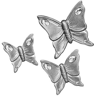 Imagem de Trio De Borboletas Ceramicas Pegorin Prata