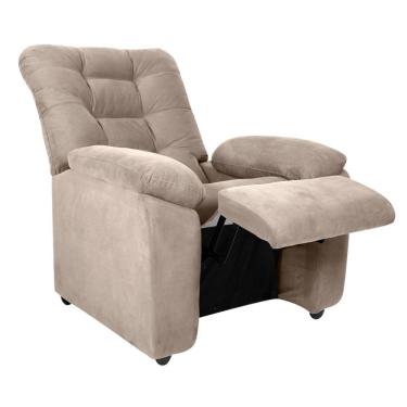 Imagem de Poltrona Reclinável MX-61 Ônix Suede Bege