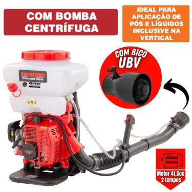 Imagem de Atomizador e Pulverizador Costal Kawashima AT4314U á Gasolina 2T de Fácil Manuseio Com Bomba Centrífuga e Bico UBV Ideal Para Dedetização de Ambientes