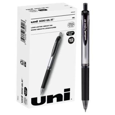 Imagem de Uni-Ball 65940 canetas de gel retráteis uni-ball, ponta média (0,7 mm), preta, 12 unidades