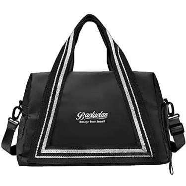 Imagem de Bolsa Mala Feminina Academia Esportiva Treino Viagem Fitness Trabalho Transversal Compartimento para Tênis Bolso Impermeável