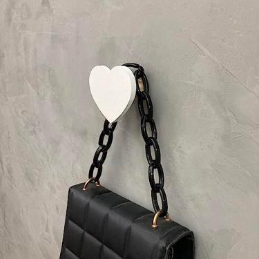 Imagem de Gancho pendurador de parede coração MDF laminado