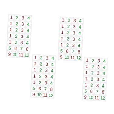 Imagem de Amosfun 20 Folhas Adesivos De Natal Números De Papel Adesivos Calendário Do Advento Labe Decalques De Calendário De Natal Adesivo Autoadesivo De Natal Stick No Número Decoração De Natal