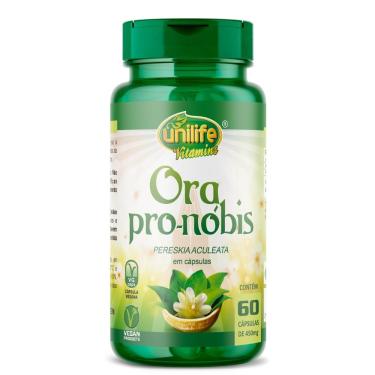 Imagem de ORA PRO-NóBIS (PERESKIA ACULEATA) 60 CáPSULAS 450MG UNILIFE Unilife Vitamins 