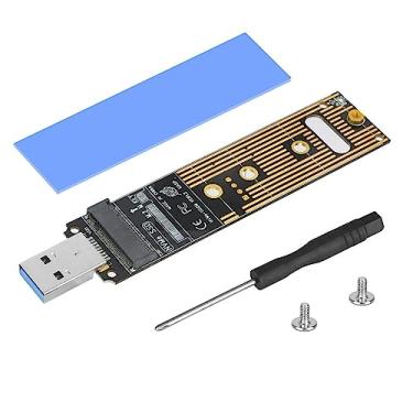 Imagem de ZEZEFUFU Adaptador M.2 NVME SSD para USB 3.1, conversor de disco rígido portátil M.2 PCIe baseado em M Key para SSD 2230/2242/2260/2280