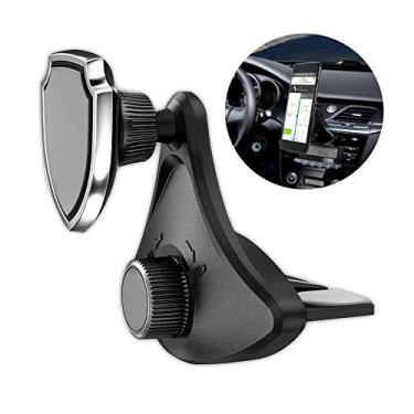 Imagem de MACHSWON Suporte universal para celular com slot de CD de 360° para carro, suporte magnético universal GPS, suporte magnético para celular/navegador (magnético forte)