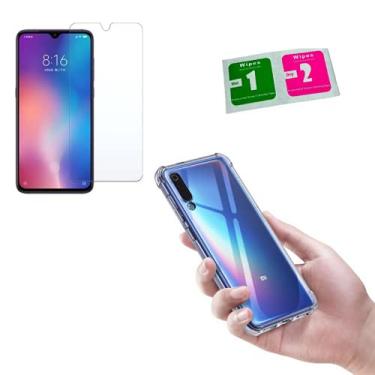 Imagem de Kit Capinha Case Celular + Película Vidro Compatível Xiaomi Mi9 Lite
