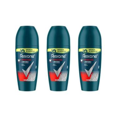 Imagem de Desodorante Roll-On Rexona 50ml Masc Antibacte Invisible-3Un