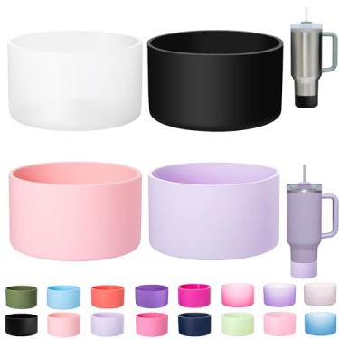 Imagem de LONPARRY - Pacote com 2 botas de silicone para Stanley 1180 ml, 890 ml Quencher Adventure Tumbler, Stanley IceFlow 890 ml, 590 ml, acessórios protetores de copo Stanley, capa antiderrapante