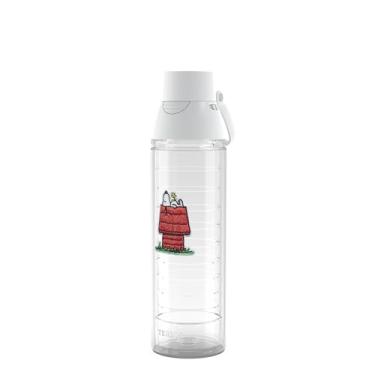 Imagem de Tervis Peanuts Best Buddies Collection Snoopy Woodstock House Made in USA Copo de viagem com isolamento de parede dupla mantém as bebidas frias e quentes, garrafa de água Venture Lite de 680 g, casa