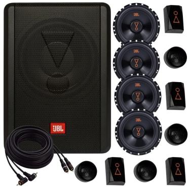Imagem de Caixa JBL Ativa Amplificada SW8A-MS 200w + Par Kit 2 Vias JBL 62VMS80 160W + Rca