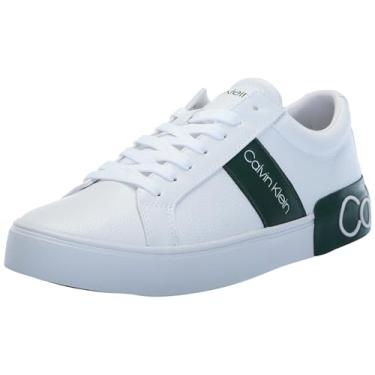 Imagem de Calvin Klein Tênis masculino Roydan, Branco/Verde, 44