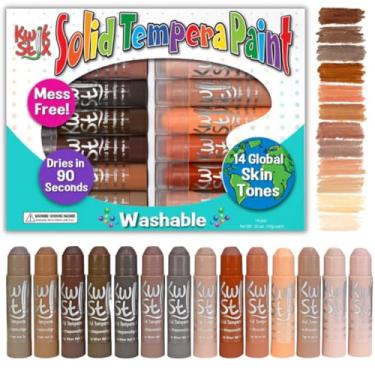Imagem de The Pencil Grip Kwik Stix Solid Paint Pens, Assorted Skin Tones, Pack of 14