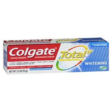 Imagem de Colgate Total SF Whitening Anticavity-Antigingivite e Creme Dental Antissensibilidade Gel 3,3 Oz da Colgate (pacote com 2)