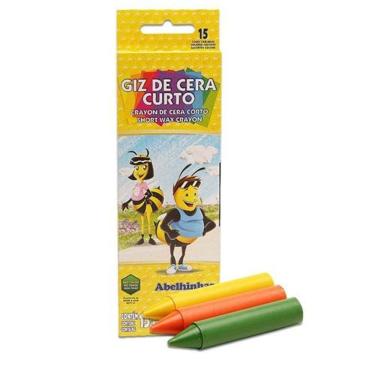 Imagem de Giz De Cera Curto 68G - 09215 - Acrilex - Caixa C/15 Cores