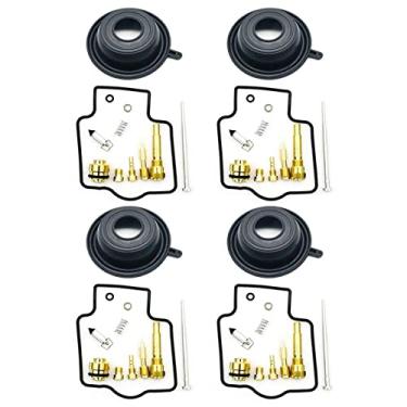Imagem de Kit de reparo de carburador de motocicleta com diafragma a vácuo peças de reconstrução de borracha para Kawasaki ZR250 Zephyr250 1997-1998 ZR Zephyr 250 (Cor: 4 conjuntos)