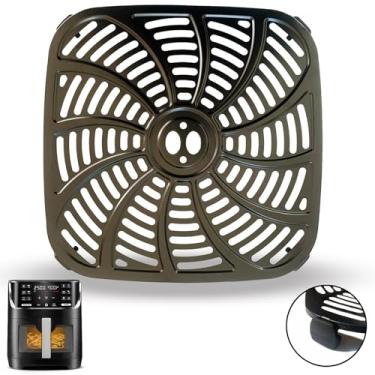 Imagem de Rhsaae Bandeja de fritadeira a ar de 8 litros para fritadeiras a ar Gourmia GAF824, fritadeira antiaderente atualizada, grelha, bandeja de placa de crimpagem, prateleira de inserção, grade de grelha