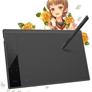 Imagem de VEIKK Tablet de desenho A30, tablet gráfico de 25 x 15 cm com caneta Stylus sem bateria de 8192 níveis, 4 teclas sensíveis ao toque, 1 touch pad, compatível com Mac/Windows/Android/Linux, ideal para